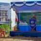 Foto. Sambutan Bupati Kabupaten Manokwari Hermus Indow Saat Peletakan Batu Pertama Pembangunan Gedung Perkuliahan Kampus STIKIP Muhammadiyah Manokwari