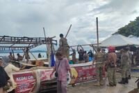 Lapak Pedagang yang dibongkar Satpol PP di Jalan Dr. Salasa Namudat.