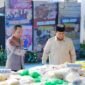 Foto. Presiden Prabowo Subianto didamping Kapolri Listyo Sigit Prabowo dalam acara pemusnahan barang bukti narkotika seberat 214,84 ton senilai sekitar Rp 29,37 triliun di Lapangan Bhayangkara, Jakarta Selatan.